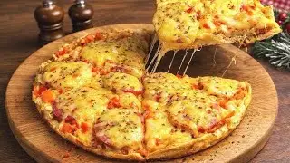 PIZZA in 10 minutes WITHOUT an oven – I cook it in a regular frying pan! 🍕🔥