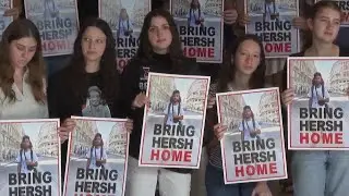Friends and relatives protest at Israel airport to demand return of US-Israeli citizen still held by