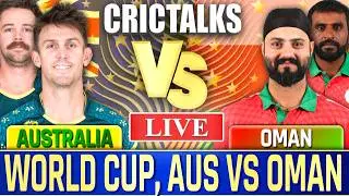 🔴 Live: AUS v OMAN, T20 World Cup 2026, Cricket Live Match Today Scores & Commentary, Last 8 Overs