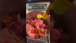 Super simple and easy beef in tamarind soup. #cooking  #beef  #filipinofood