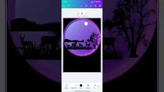 How to creat Canva night landscape vector illustrator design