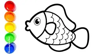Рисование разноцветных рыбок 🌈🐠 | Забавные идеи для рисования радужных рыбок для детей