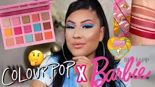 COLOURPOP X BARBIE COLLECTION | SWATCHES, TRY ON, AND FULL REVIEW | Alma Rivera Beauty