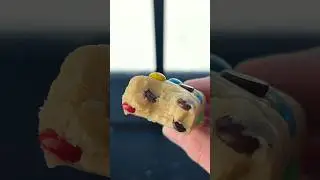 M&M cookie dough bar for the win #cookiedough #dessert
