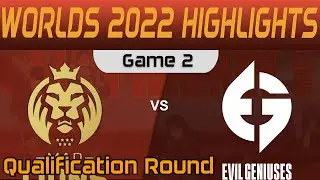 MAD vs EG Highlights Game 2 Qualification Round Worlds 2022 MAD Lions vs Evil Geniuses by Onivia