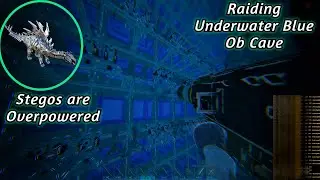Ark - Solo Raiding an underwater blue ob cave [4K]