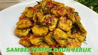 MENU TANGGAL TUA | SAMBEL TEMPE DAUN JERUK | RESEP SIMPEL ANTI BONCOS