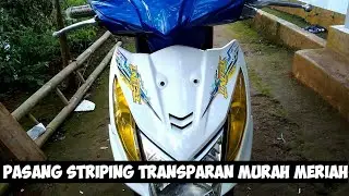 pasang striping beat fi biru putih