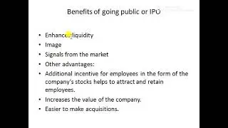 IPO- advantages & disadvantages