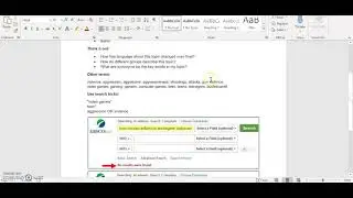Identifying Key Words and Search Terms for Research Topics