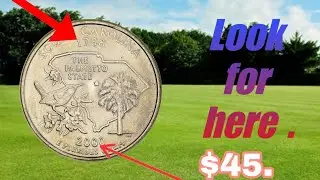 Quarter dollar coin 2000-1788 Carolina united states of America 