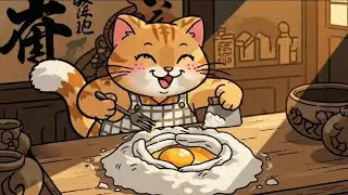 ai cat making chinese noodles 🍜 2026 asmr satisfying cooking #cartoon #ai #cute #cat 