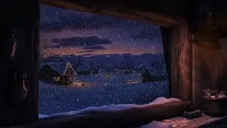 Blizzard Through Window | 11 Hours Medieval Blizzard Ambiance - Winter Space