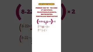 GQL Math Tricks💞👉PEMDAS RULE FOR THE ORDER OF OPERATIONS.#mathtutorial #pemdas #tipsandtricks