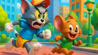 Funny Cartoon 😆 Red Elephant vs Monkey | Tom & Jerry with Parrot