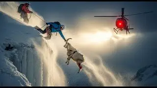 &ldquo;One wrong step&hellip; and the mountain goat was trapped between life and death 🐐❄️&rdquo;
