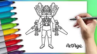 How to draw NEW TITAN SPEAKERMAN UPGRADED|| Skibidi Toilet easy drawing || Drawing lesson ||