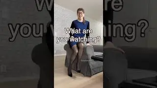 Wearing black Wolford pantyhose while watching Winterwatch and talking about editing - KittyAstrakan