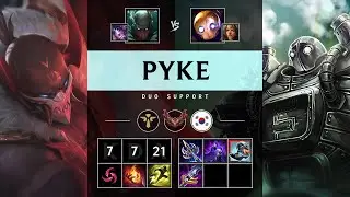 Pyke Support vs Blitzcrank - KR Grandmaster Patch 25.16