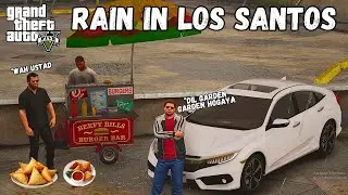 HEAVY RAIN⚡ IN LOS SANTOS🌧 - GTA 5 PAKISTAN