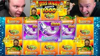 HUGE 1000X FISH ON BIG BASS BONANZA 1000!!