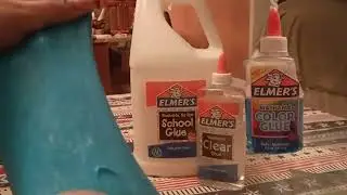 Making colorful slime #elmers #slime