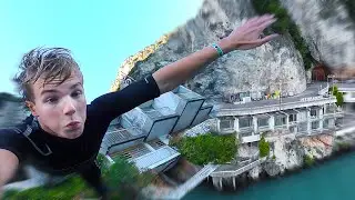 Cliffjumpen van Verlaten Hotel in Itali&euml;!