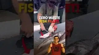 Это невероятное мастерство разделки рыбы! Разделка рыбы без отходов #рыбалка #удивительно #филе #...