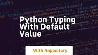 python typing with default value