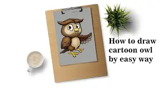 daily art #156 | how to draw cartoon owl by easy way | simple art | art challenge #drawing #sketch