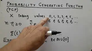 Probability Generating Function: Video 1: The definition