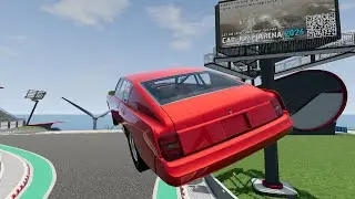 Rollover Contest at Car Jump Arena 2024 – All-Red Car Madness! | BeamNG.drive | Destruction drive