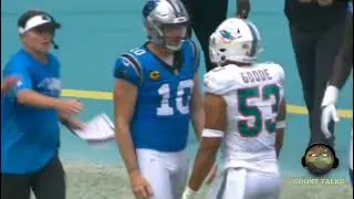 Johnny Hekker the punter with a headbutt  - Panthers vs. Dolphins