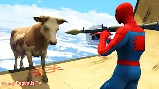 GTA 5 Spiderman Crazy Fails & Falls (Euphoria Physics Funny Ragdolls)