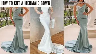 How To Cut MERMAID SKIRT with TAIL | Mermaid dress| Mermaid Gown | Beginners Friendly
