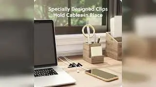 Review: U Brands Adhesive Pyramid Cord Organizers, Set of 12 Cable Clips, Office Desk Accessor...