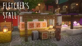 Minecraft | How to Build a Fletcher Market Stall - Minecraft Town Part 26