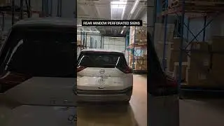 Rear window perforated signs for a Nissan Rogue  #customwrap