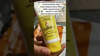 Lacto calamine spf 50 sunscreen #unboxing & #review #shorts
