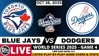 TORONTO BLUE JAYS VS LOS ANGELES DODGERS ⚾️ MLB World Series Game 4 - Play-by-Play OCT 28, 2025