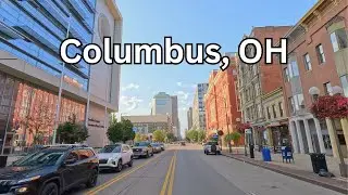 Relaxing Morning Drive in Downtown Columbus Ohio