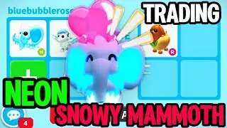 What Will People Offer For NEON SNOWY MAMMOTH?? || Roblox ADOPT ME