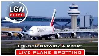 🔴 LIVE LONDON GATWICK AIRPORT PLANE SPOTTING