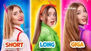 Cabello Corto VS Cabello Largo VS Cabello Larguísimo || Chica Rockera VS Chica Dulce