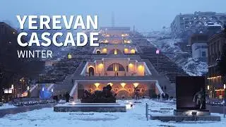 Yerevan Cascade &mdash; Winter Evening to Night | 4K Slow City Atmosphere