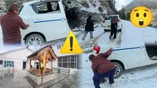 Car stuck in snow ? World's Most Dangerous Road |Trilokinat Tample | Lahaul spiti | Himachal 