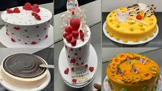 ❤️ Heart & Square Shape Birthday Cake Design 🎂 | Beautiful Butterfly Cake Decorating | Satisfying 
