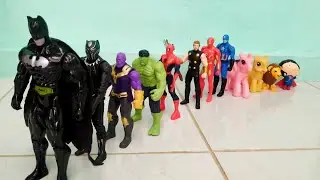 The Avengers of Hero Action Figure Black Panther, Captain Amerika, Thanos, Hulk, Spiderman