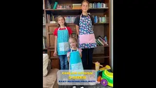 ПРОСТОЙ швейный проект! Сделайте детский фартук из четвертинок ткани #шорты #шитье #фартуки