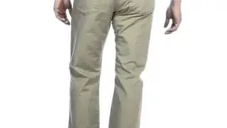 Straight Leg Twill Pants (For Men)